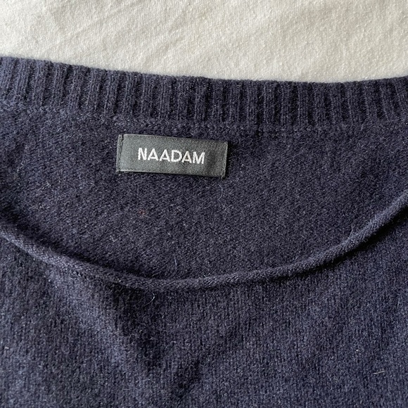 Naadam Cashmere Boatneck Sweater Navy / S - Picture 3 of 5